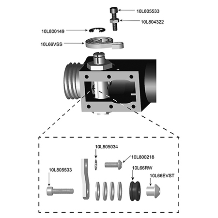 MARCO Nut for Spring Bolt for Blastmaster® 153 Remote Control Valve 10L804322